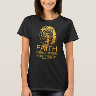Faith Cool Christian Lion Bible Verse Romans 824 T-Shirt