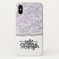 Faith Courage Strength Calligraphy Script Quote