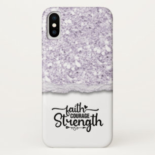 Faith Courage Strength Calligraphy Script Quote Case-Mate iPhone Case