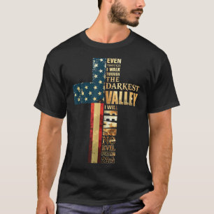 Faith Cross American Flag Christ Jesus Religious C T-Shirt