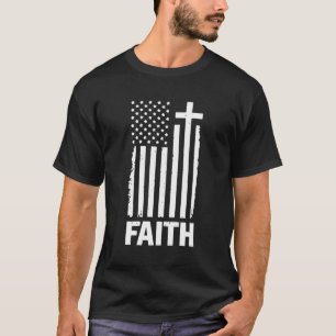 Faith Cross American Flag Christian Patriot Us Gif T-Shirt