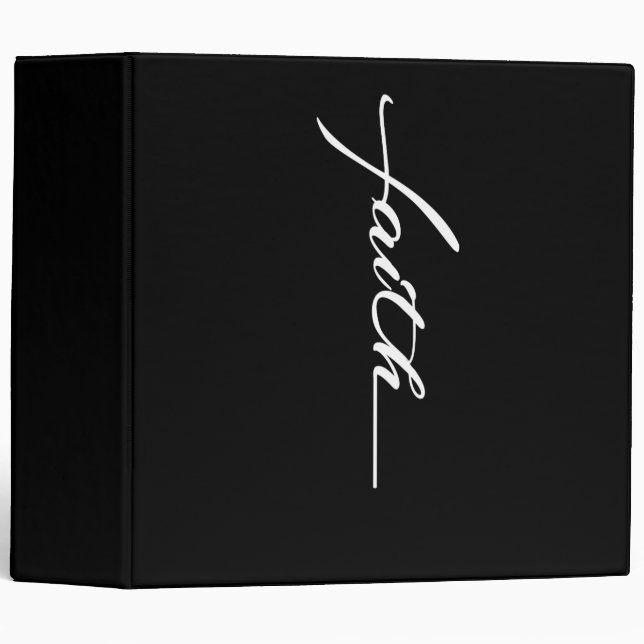 Faith Cross Bible Verse Christian Religious Binder (Front/Spine)