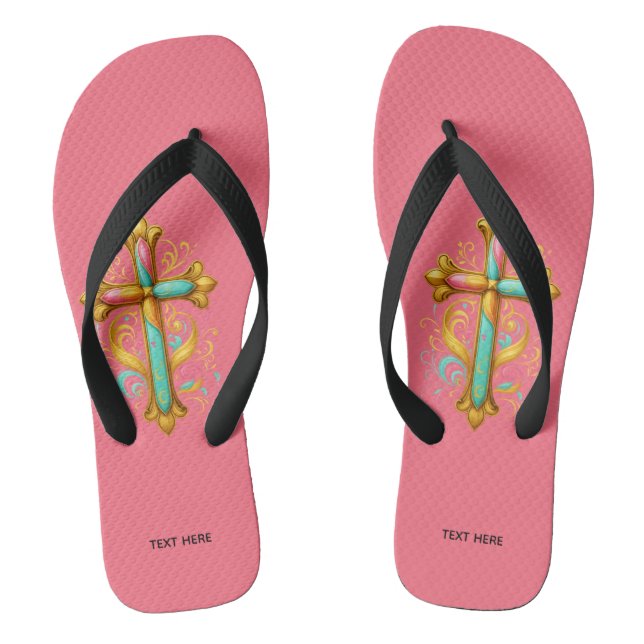 Faith Cross  Flip Flops (Footbed)