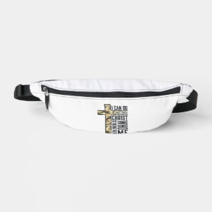 Faith Cross I Can Do All Things Christian Shirt Fanny Pack