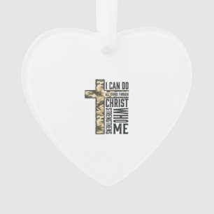 Faith Cross I Can Do All Things Christian Shirt Ornament
