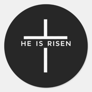 Faith Cross Jesus Resurrection Christians  Classic Round Sticker