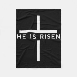 Faith Cross Jesus Resurrection Christians Fleece Blanket
