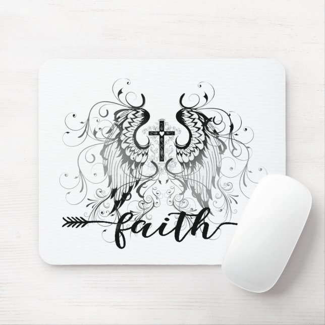 Faith  cross  mouse pad (With Mouse)