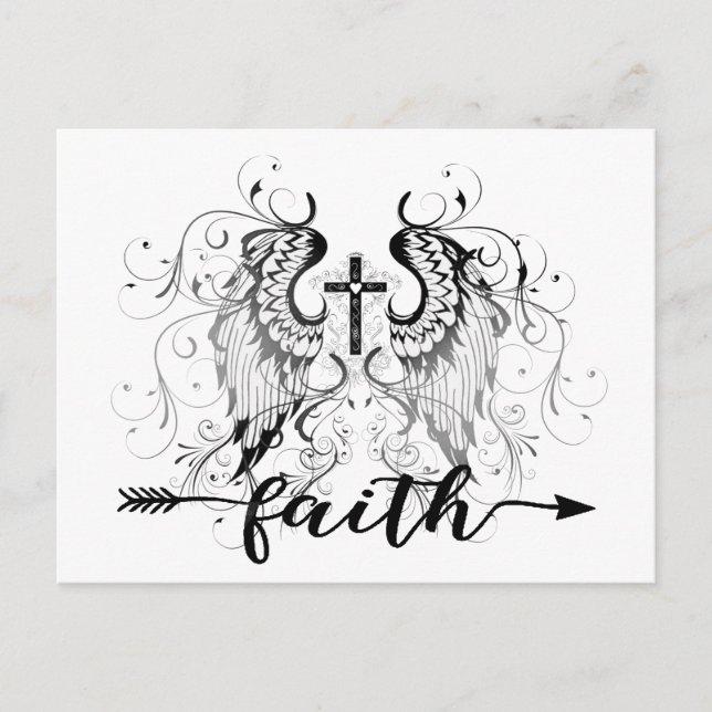Faith  cross postcard (Front)