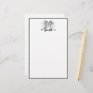 Faith cross stationery