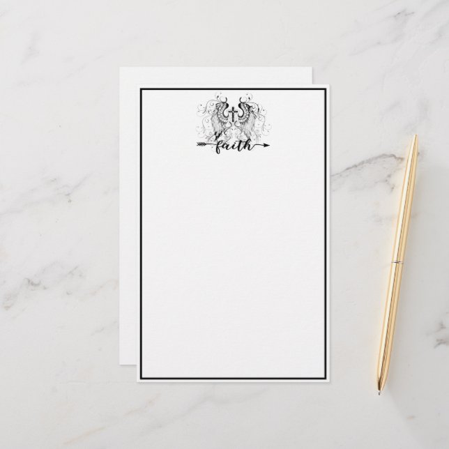 Faith  cross   stationery (Front/Back In Situ)
