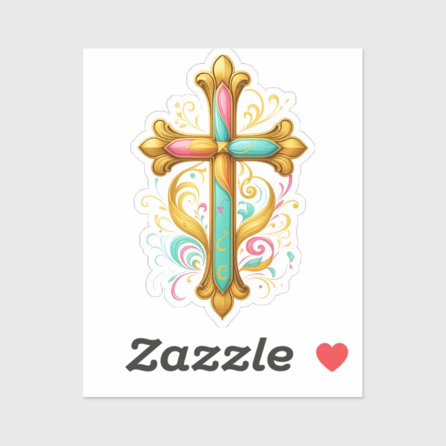 Faith Cross Sticjker (Sheet)