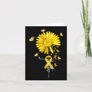 Faith Cross Tee Christian Childhood Cancer Awarene Card