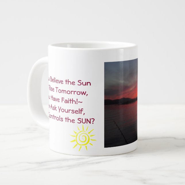 Faith Cup Jumbo Mug 20 Oz Large Ceramic Coffee Mug (Front Left)