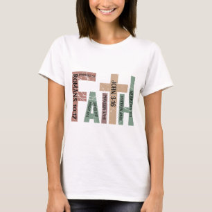 Faith Cute Colourful Bible Verses Typography Quote T-Shirt