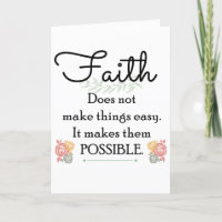 Faith does not make things easy, Christian Bible