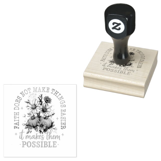 Faith Does Not....  Rubber Stamp (Stamped)
