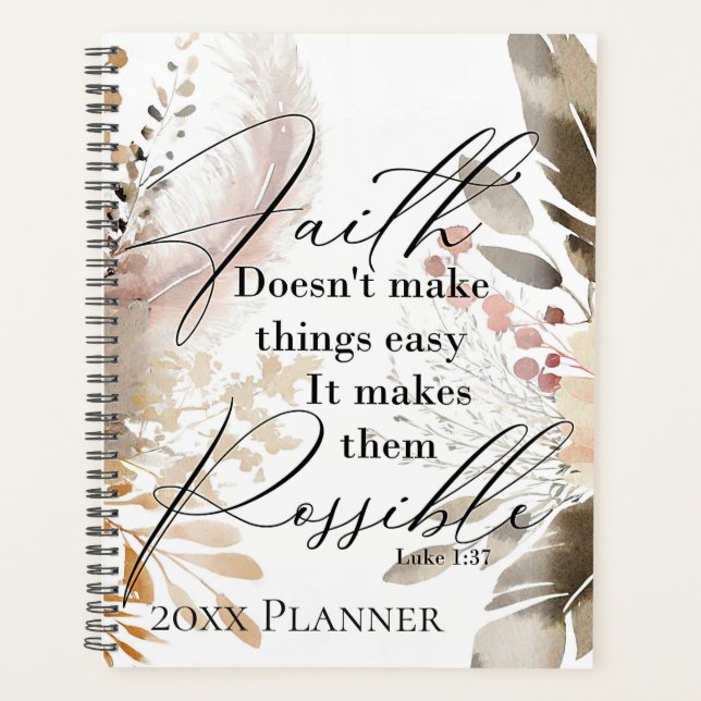 Faith doesn't make things easy  planner (Front)