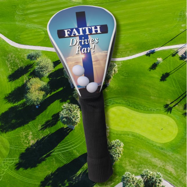 Faith Drives Far Golf Head Cover (Creator Uploaded)