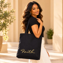 Faith. | Elegant Black & Gold Christian Gift