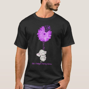 Faith Elephant Alpha 1 Antitrypsin Deficiency Awar T-Shirt
