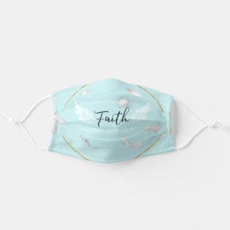 Faith, Encouragement, Teal Design Cloth Face Mask