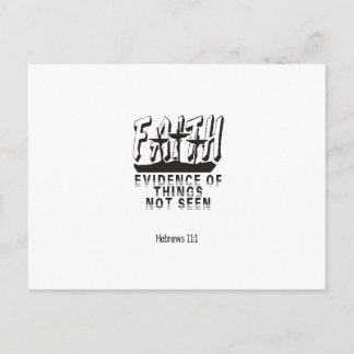 Faith Evidence of things not seen Postcard