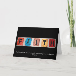 FAITH, Faith is being sure of what we hope for ... Thank You Card