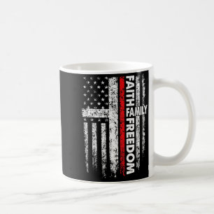 Faith Family Dom Patriotic Christian Vintage Usa F Coffee Mug