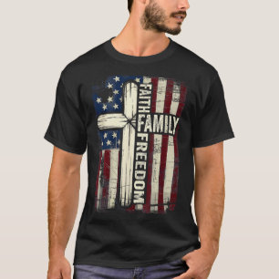 Faith Family Dom Usa Flag T-Shirt