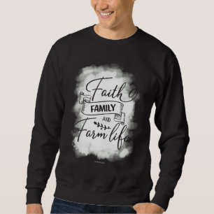 Faith Family Farm Christian Bible Verse Religious  Sweatshirt