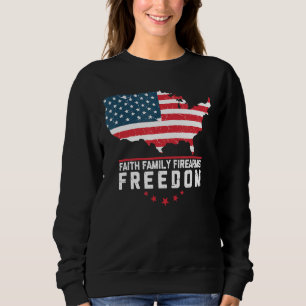 Faith Family Firearms & Freedom  American Flag Pro Sweatshirt