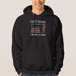 Faith Family Firearms Freedom Christian Pistol Us Hoodie