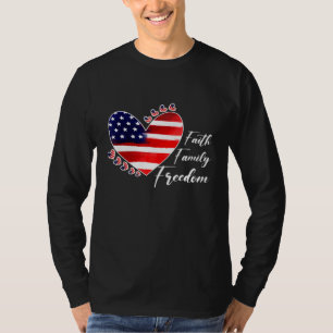 Faith Family Freedom Fourth July Patriotic Indepen T-Shirt