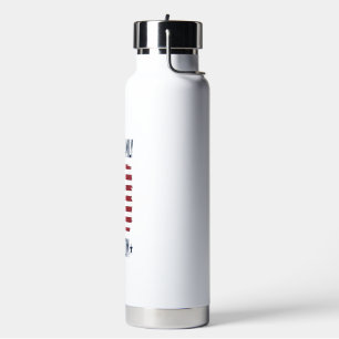 Faith Family Freedom Patriotic Cross USA Flag Vect Water Bottle