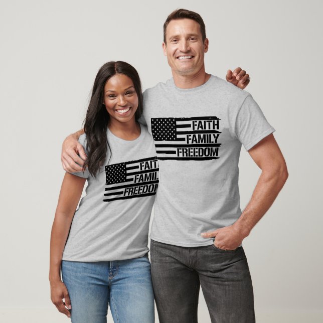 Faith Family Freedom Unisex TShirt (Unisexe)