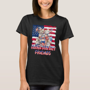 Faith Family Friends Cats Patriotic July 4th T-Shirt