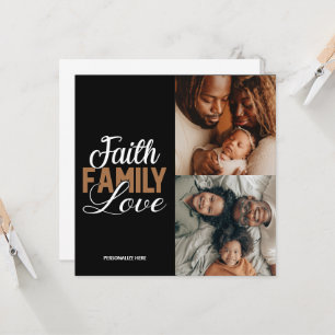 Faith Family Love Carte Plat Personnalisée