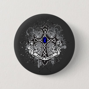 Faith Family Prayer Cross - Colon Cancer 2 Inch Round Button