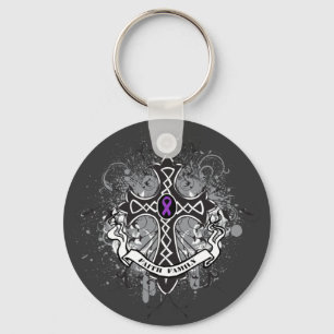 Faith Family Prayer Cross - Cystic Fibrosis Keychain
