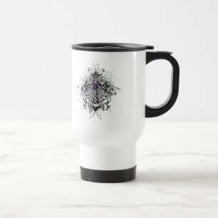 Faith Family Prayer Cross - Pancreatic Cancer Travel Mug