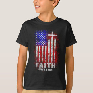 Faith Fear Christian Cross Jesus Christ Men Women T-Shirt