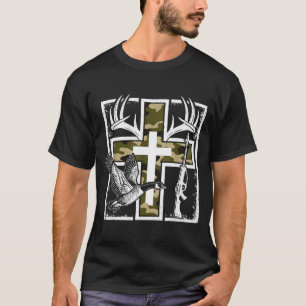 Faith Fishing Hunting Camo Cross Duck Deer Christi T-Shirt