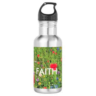 Faith Flowers Custom Water BottleStainless Steel 532 Ml Water Bottle