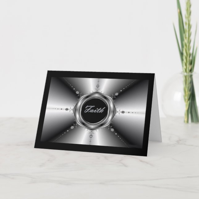 Faith Fractal Greeting Card (Front)