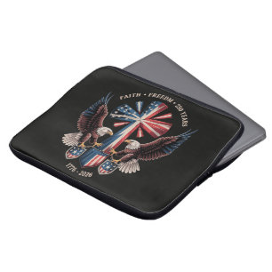 Faith Freedom 250 Years 250th Anniversary USA Laptop Sleeve
