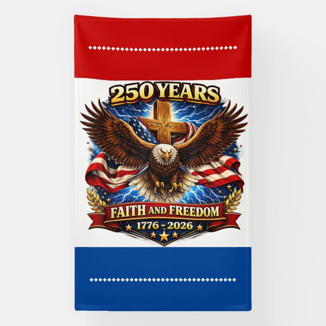 Faith & Freedom Eagle Tribute Banner (Vertical)
