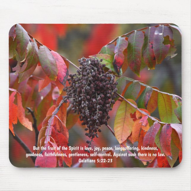 Faith Fruit of the Spirit Bible Verse Mouse Pad (Front)