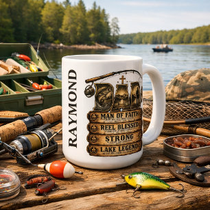 Faith‑Fuelled Fishing Spirit Coffee Mug