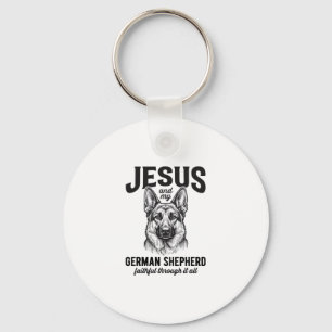 Faith German Shepherd Shirt for Christian Dog Love Keychain